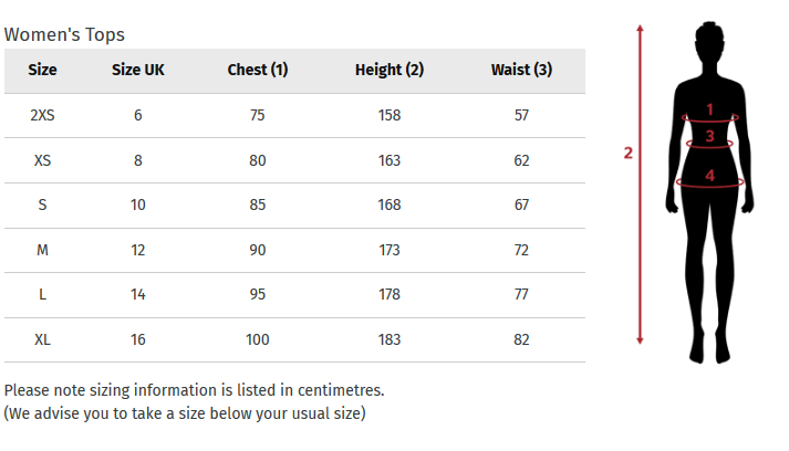 Ripcurl Womens Tops 2020 0 Size Chart